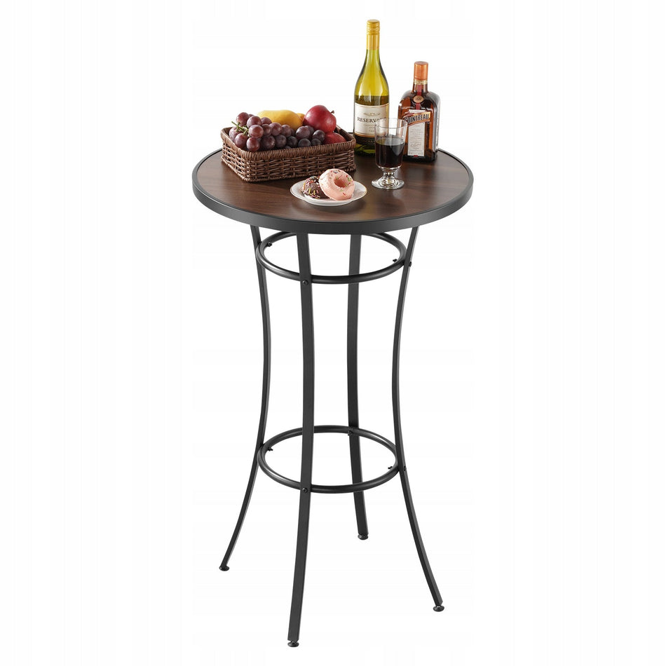 STÓŁ BAROWY VEVOR 600X600X1000 MM CZARNY METALOWY WYSOKI STÓŁ BISTRO