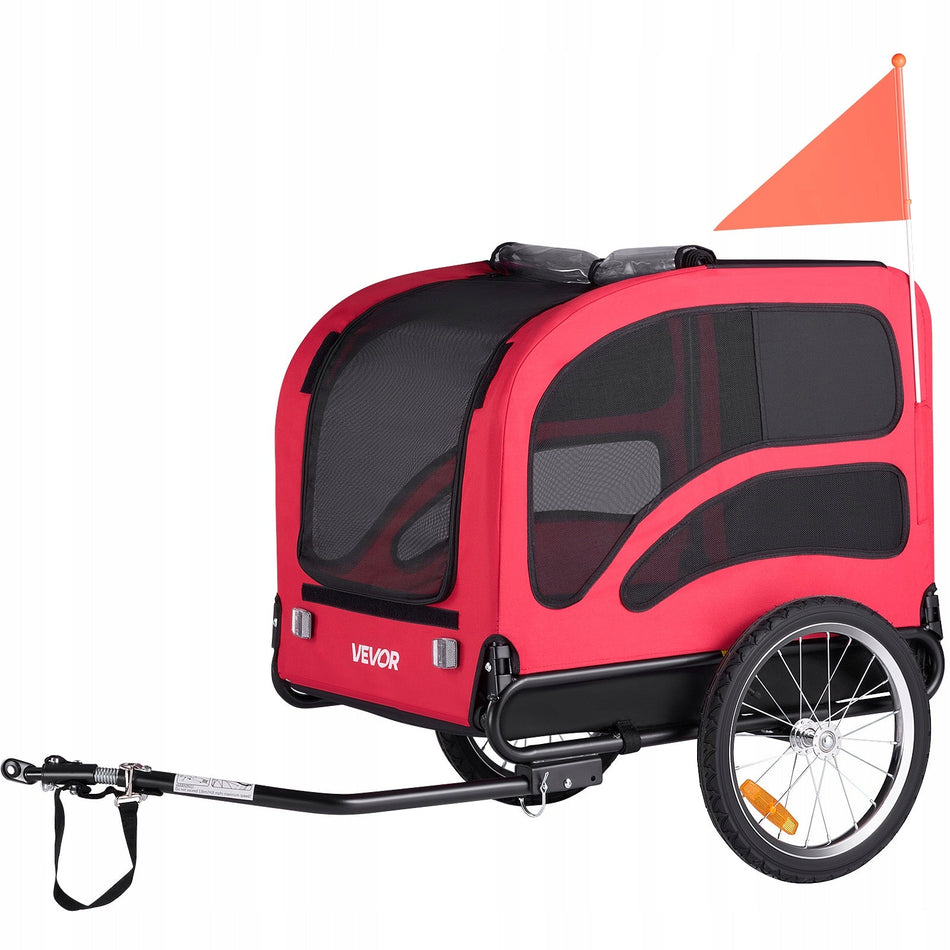 PRZYCZEPA ROWEROWA DLA PSA VEVOR DO 45 KG SOLIDNY TRANSPORTER WÓZEK DLA