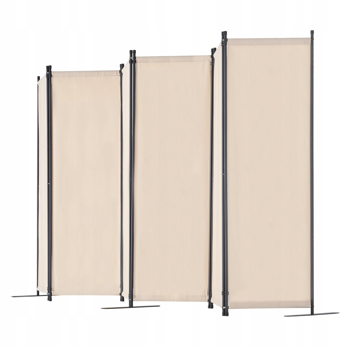 VEVOR ŚCIANA DZIAŁOWA 6-PANELOWA SKŁADANA MOCNA RAMA BEŻOWA 3110X1805X450MM