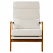 FOTEL AKCENTOWY VEVOR PREMIUM DREWNIANY MID CENTURY Z WYSOKIM OPARCIEM