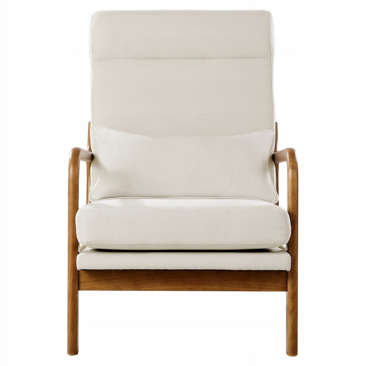 FOTEL AKCENTOWY VEVOR PREMIUM DREWNIANY MID CENTURY Z WYSOKIM OPARCIEM