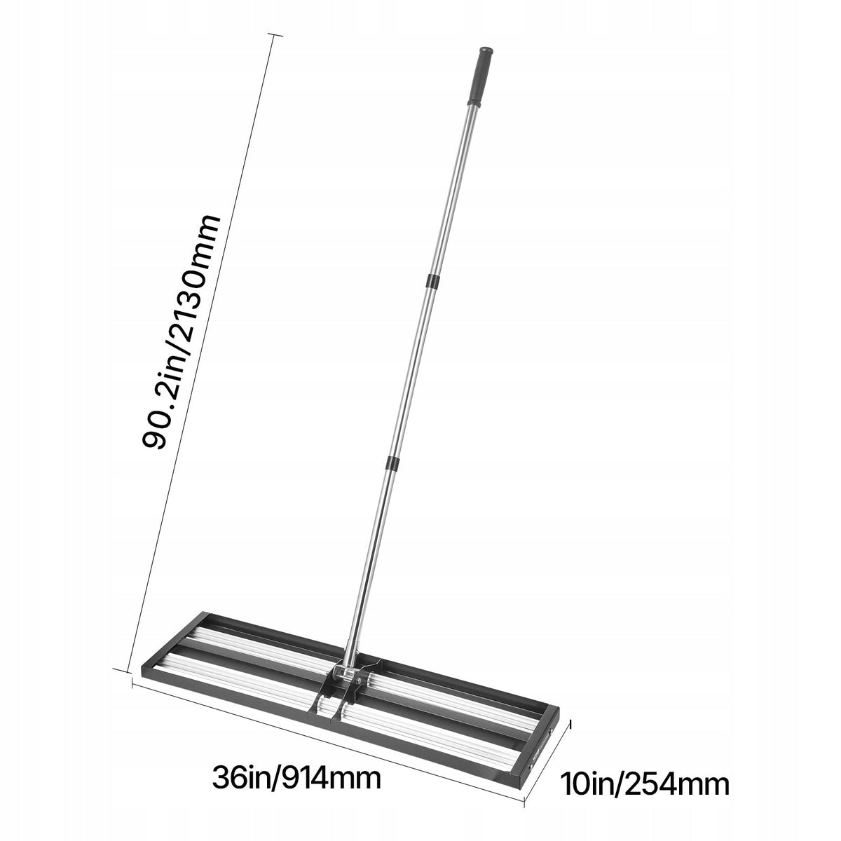 PROFESJONALNE GRABIE DO TRAWNIKA VEVOR Z REGULOWANYM UCHWYTEM 254X914MM