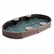 PROFESJONALNA PIASKOWNICA VEVOR Z POKRYWĄ 183X105X23 CM OWALNA HDPE