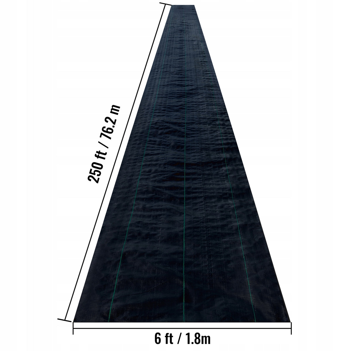 VEVOR TKANINA DO ZWALCZANIA CHWASTÓW 1.8X76M WŁÓKNINA OGRODOWA MOCNA 4.1OZ