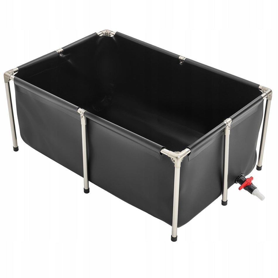 VEVOR PREMIUM SKŁADANE AKWARIUM PVC 480L NAZIEMNY STAW DLA KOI Z RAMĄ ZE