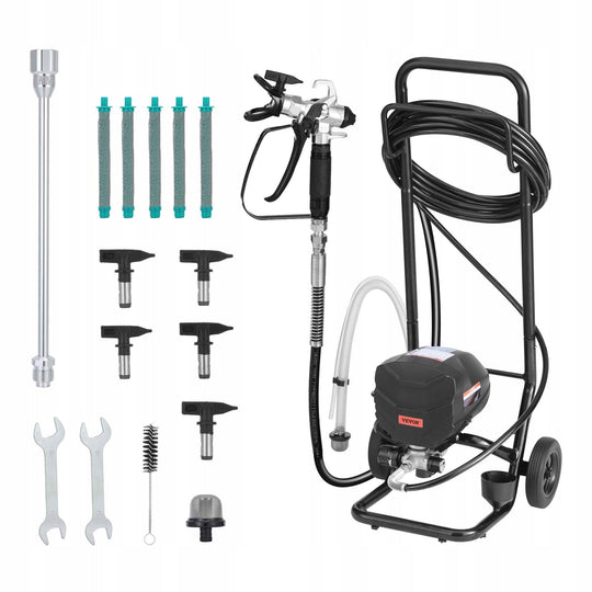 VEVOR BEZPOWIETRZNY PISTOLET NATRYSKOWY 650W 3000PSI ZE STOJAKIEM