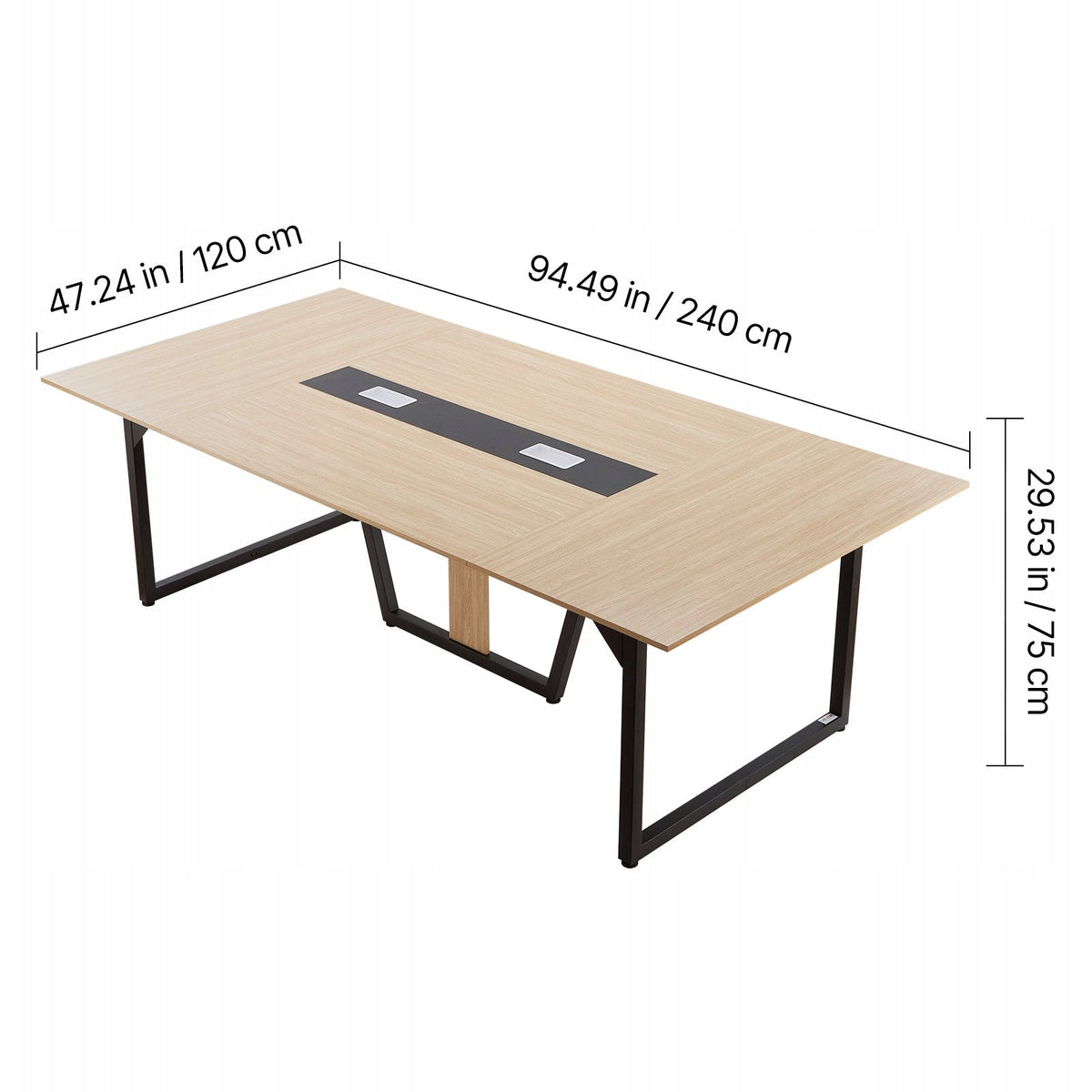 STÓŁ KONFERENCYJNY VEVOR 240X120 CM DLA 10 OSÓB SOLIDNY MOCNY ŁATWY MONTAŻ