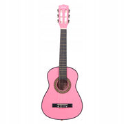 VEVOR GITARA KONCERTOWA 780 MM ZESTAW STARTOWY KLASYCZNA PINK NYLONOWE