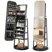 VEVOR OBROTOWA SZAFKA NA BIŻUTERIĘ 360 Z LUSTREM 160 CM PREMIUM ORGANIZER