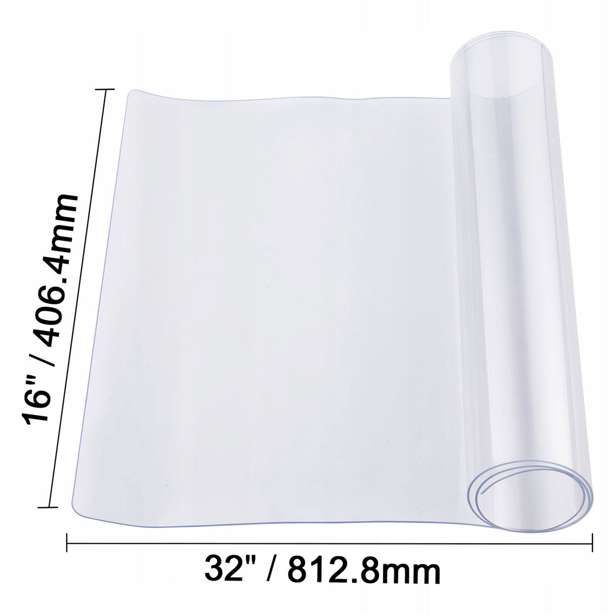 VEVOR PLASTIKOWY OBRUS 16X32 CALE PRZEZROCZYSTY GRUBOŚĆ 1.5 MM PVC MOCNY
