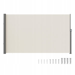 MARKIZA BOCZNA VEVOR 160X300 CM BEŻOWA POLIESTER 180G MOCNA RAMA ŻELAZNA