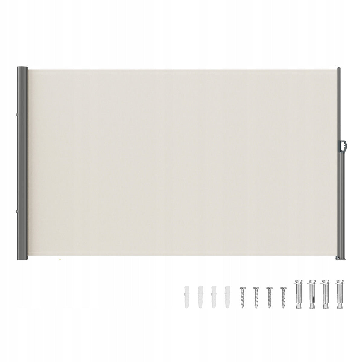 MARKIZA BOCZNA VEVOR 160X300 CM BEŻOWA POLIESTER 180G MOCNA RAMA ŻELAZNA