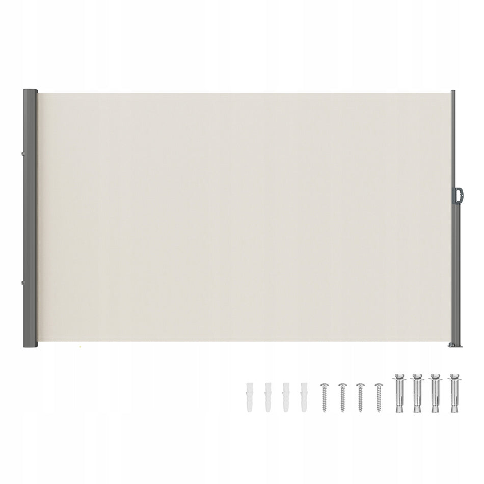 MARKIZA BOCZNA VEVOR 160X300 CM BEŻOWA POLIESTER 180G MOCNA RAMA ŻELAZNA