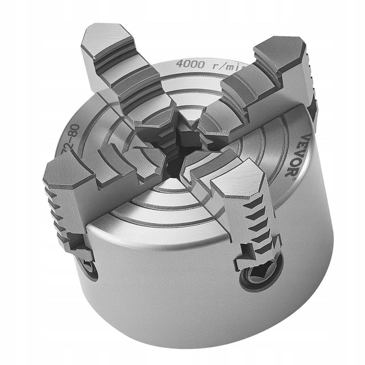 VEVOR UCHWYT TOKARSKI 4-SZCZĘKOWY 80 MM SAMOCENTRUJĄCY MOCNY HT300