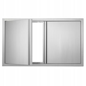 PROFESJONALNE DRZWI DOSTĘPOWE DO GRILLA VEVOR 914X534 MM STAL NIERDZEWNA