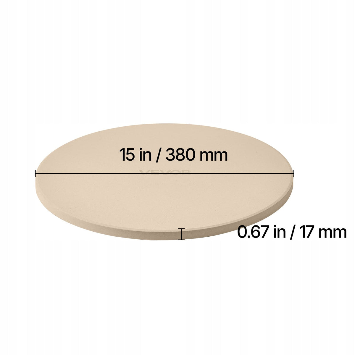 PROFESJONALNY KAMIEŃ DO PIECZENIA PIZZY VEVOR 381X381 MM KORDIERYTOWY