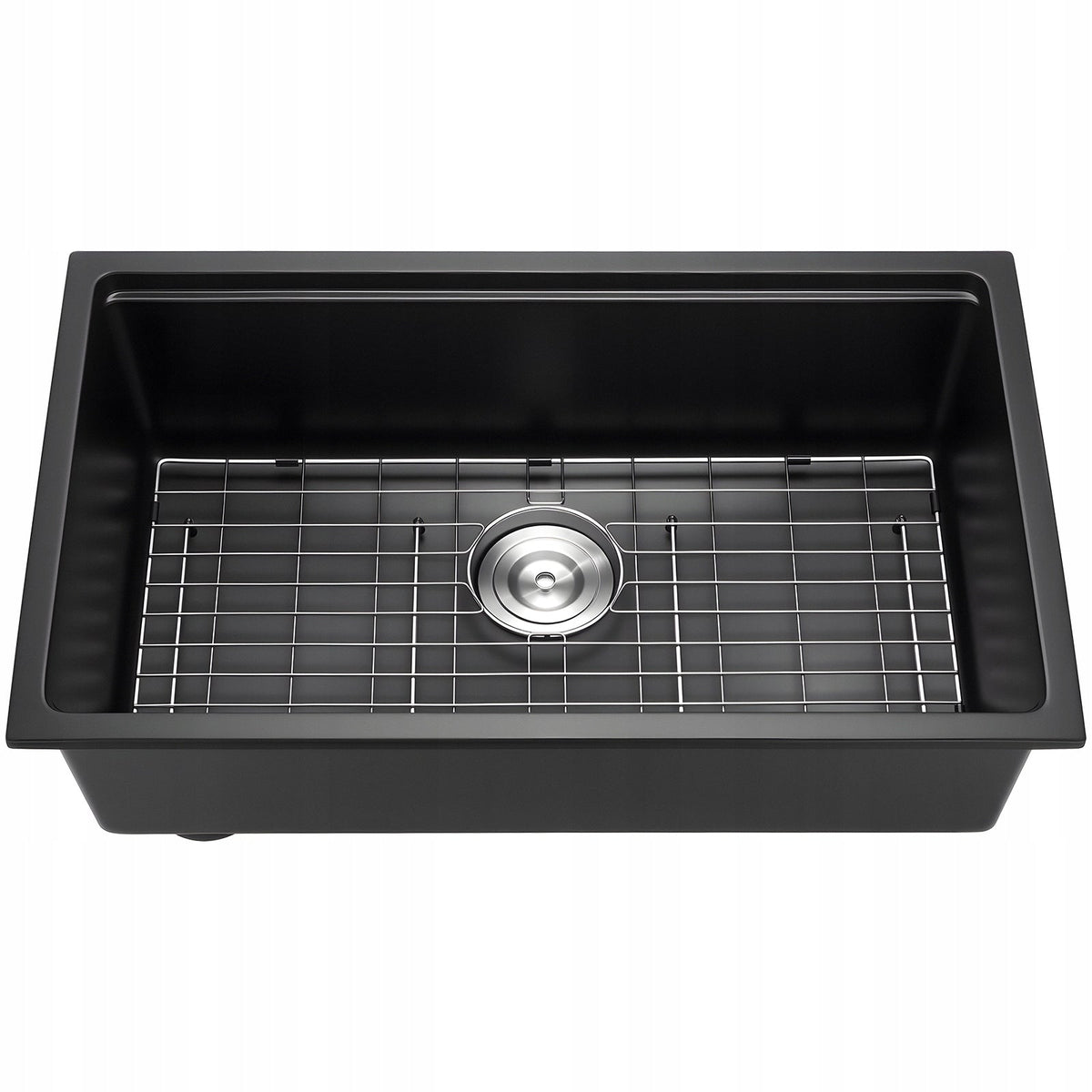 ZLEW KUCHENNY GRANITOWY VEVOR 762X457X230 MM PODBLATOWY CZARNY PREMIUM