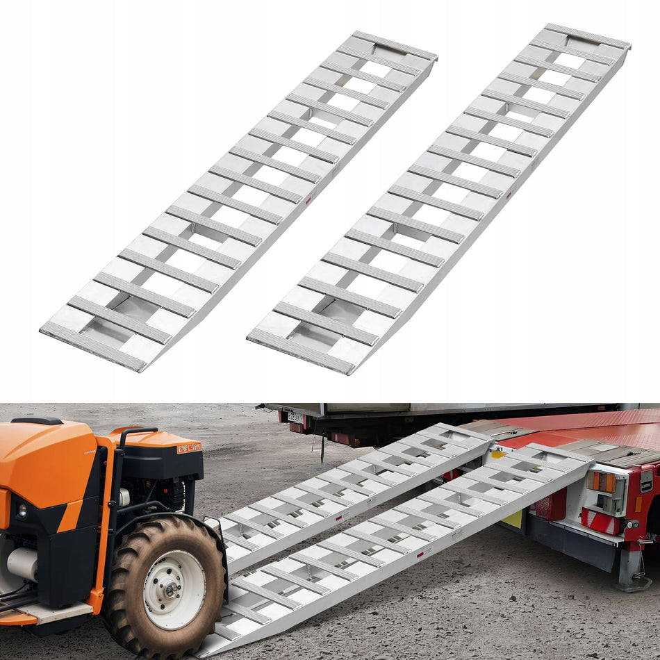 PROFESJONALNE RAMPY ZAŁADUNKOWE VEVOR 2 SZT 240X38 CM NOŚNOŚĆ 2721 KG