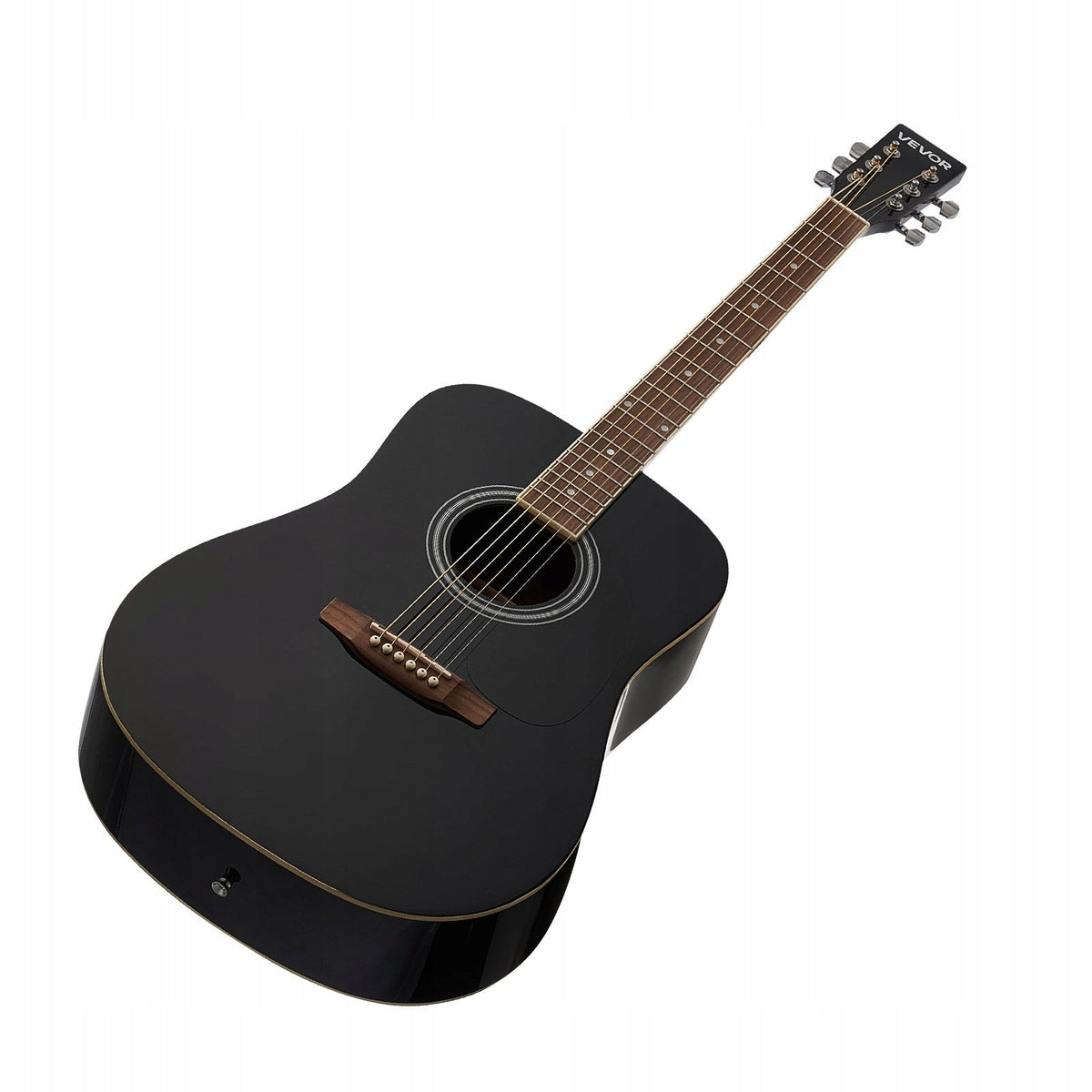 VEVOR GITARA AKUSTYCZNA DREADNOUGHT 41 IN ZESTAW DLA POCZĄTKUJĄCYCH CZARNA