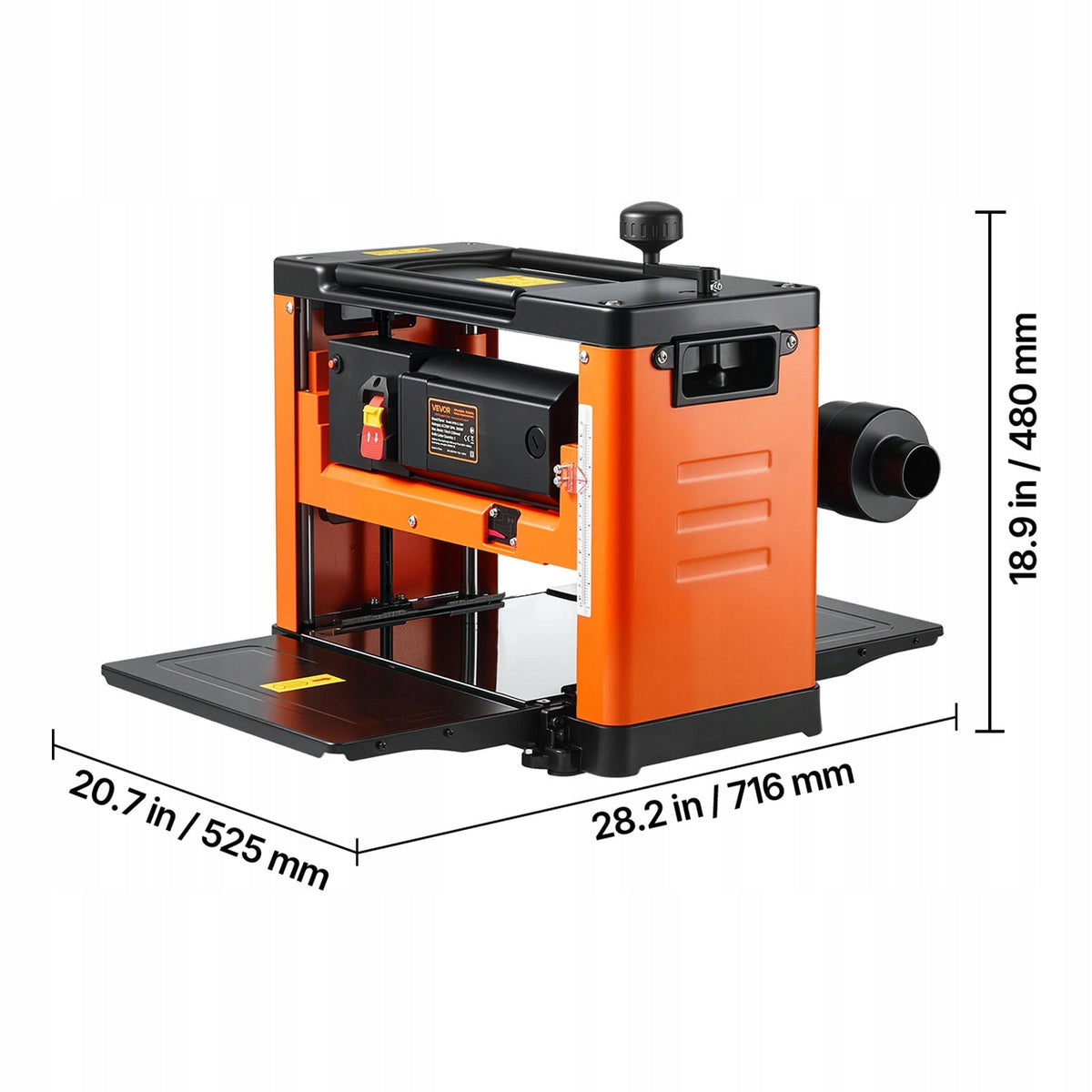 VEVOR GRUBOŚCIÓWKA 330 MM 2000W MOCNA STRUGARKA DO DREWNA PROFESJONALNA