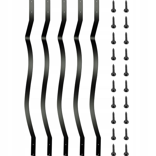 BALUSTRADY TARASOWE VEVOR 51 SZTUK METALOWE TRALKI CZARNE MOCNE 82CM