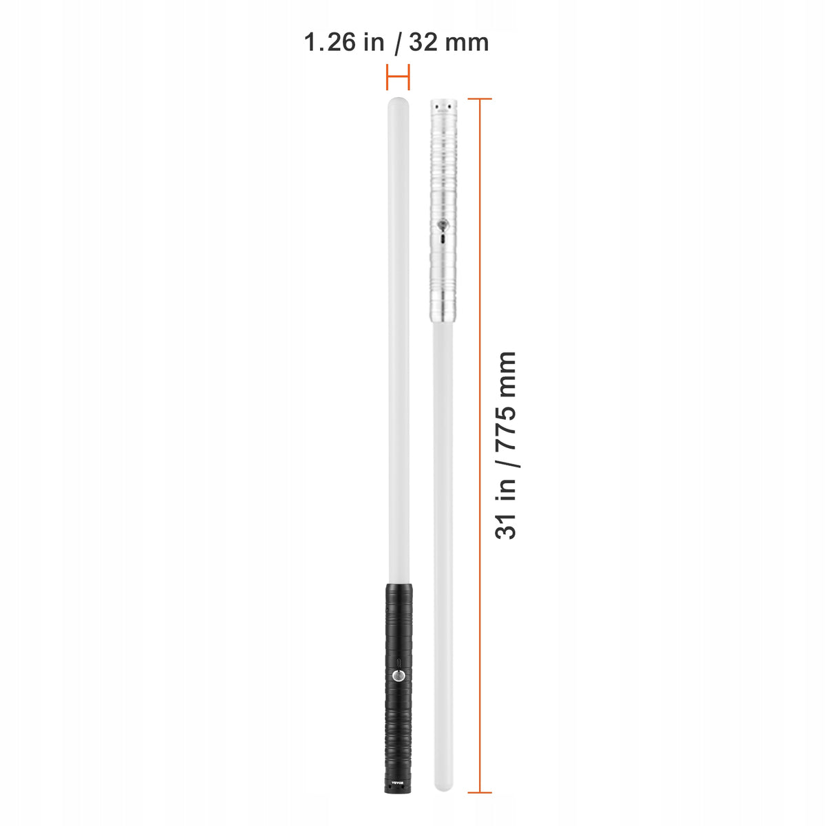 MIECZ ŚWIETLNY VEVOR 775 MM 2 SZT 7 KOLORÓW RGB 4 TRYBY MOCNY PREZENT