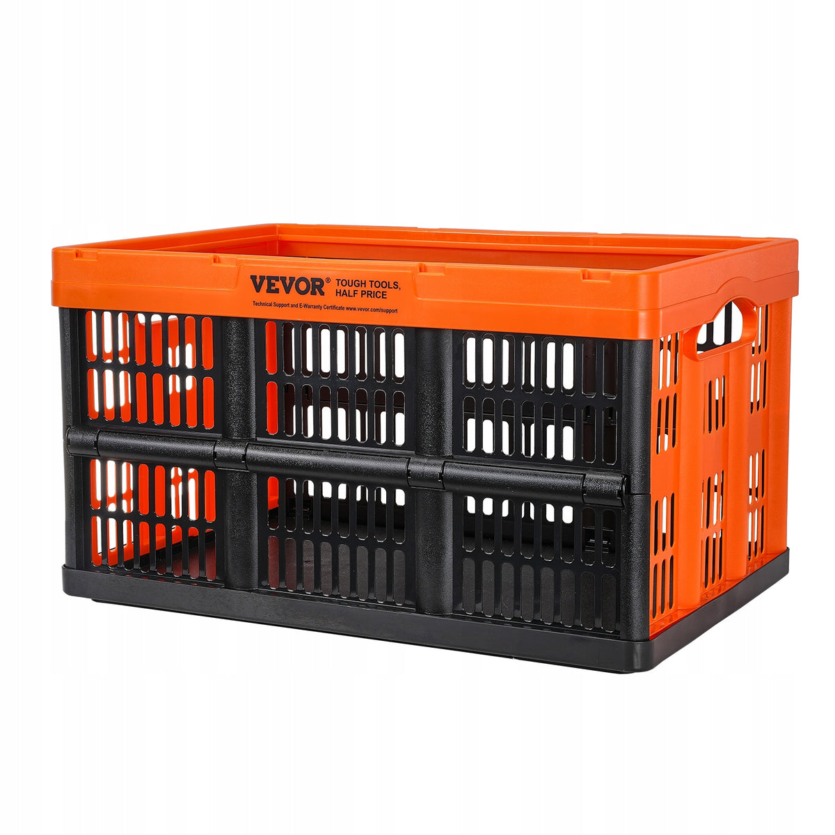 VEVOR ZESTAW 3 SKŁADANYCH PUDEŁEK 45L Z PP MOCNY I ERGONOMICZNY CZARNY
