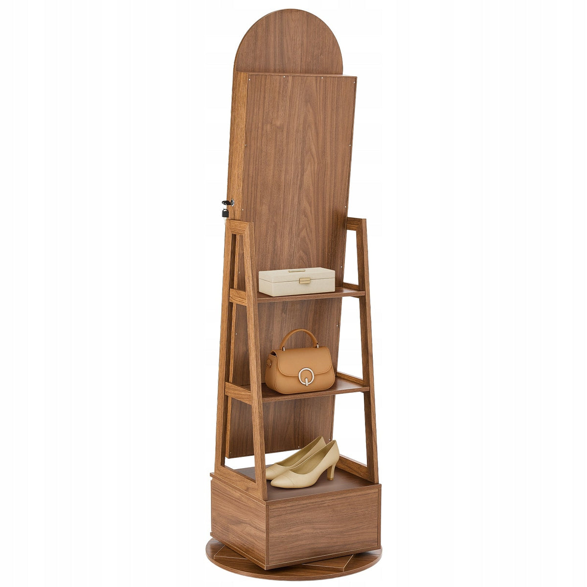VEVOR OBROTOWA SZAFKA NA BIŻUTERIĘ 360 Z LUSTREM 1655 MM PREMIUM ORGANIZER