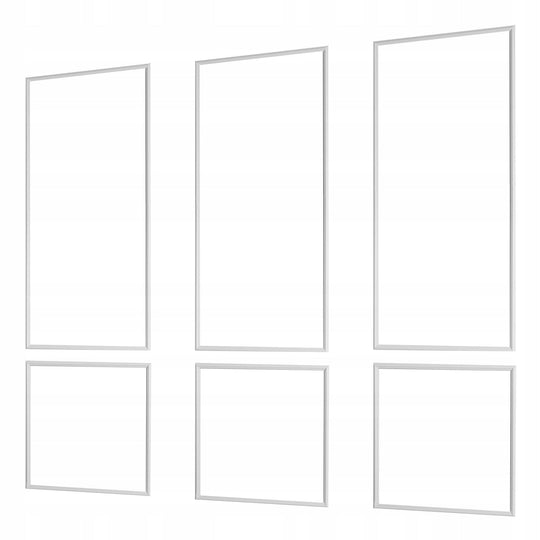 ZESTAW LISTEW ŚCIENNYCH VEVOR 3 SZTUKI 61X61 I 61X138 CM BIAŁE MOCNE