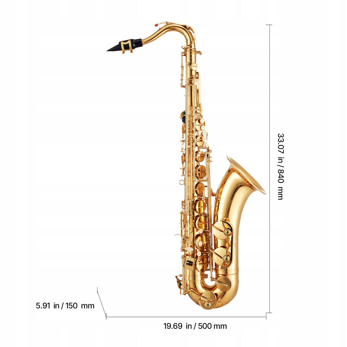 VEVOR saksofon tenorowy B♭, model JTAS-401