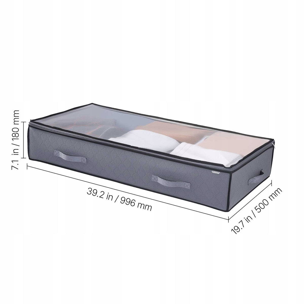 VEVOR TORBA DO PRZECHOWYWANIA POD ŁÓŻKIEM 6 SZT 996X500X180MM MOCNA DUŻA