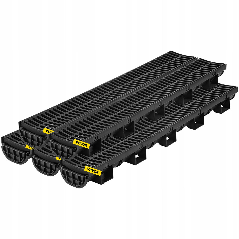 ZESTAW KANAŁÓW ODWADNIAJĄCYCH VEVOR 5 SZT HDPE B125 SYSTEM ODWODNIENIA