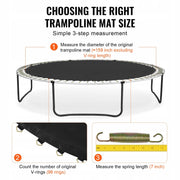 MATA DO TRAMPOLINY VEVOR 180 CALI UNIWERSALNA WYMIENNA MOCNA UV-ODPORNA