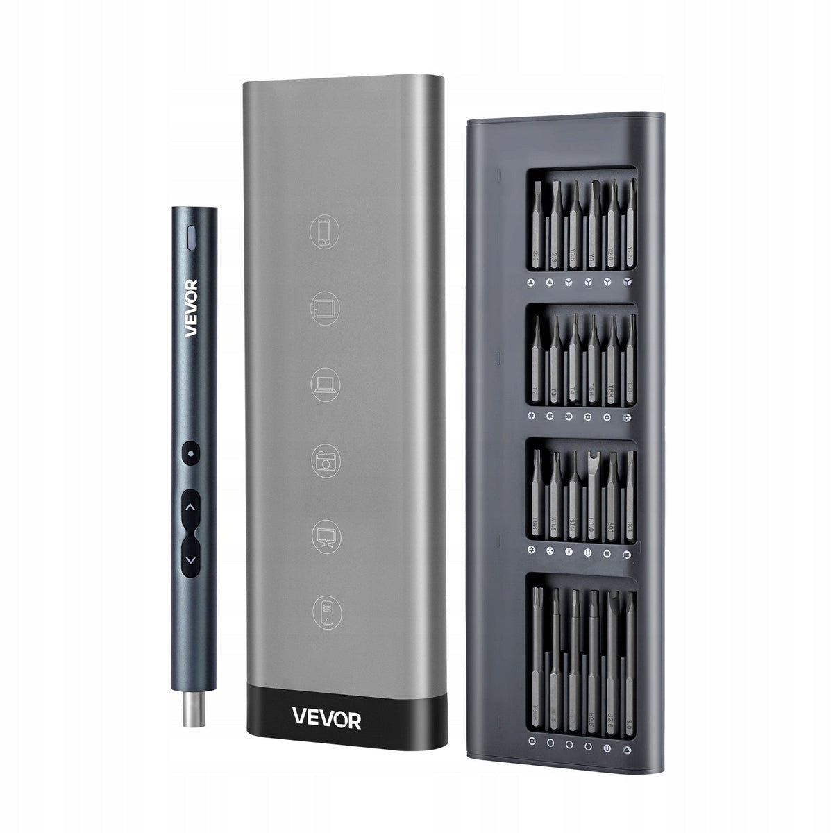 VEVOR ELEKTRYCZNY PRECYZYJNY ŚRUBOKRĘT 48 MAGNETYCZNYCH KOŃCÓWEK LED TYPE-C
