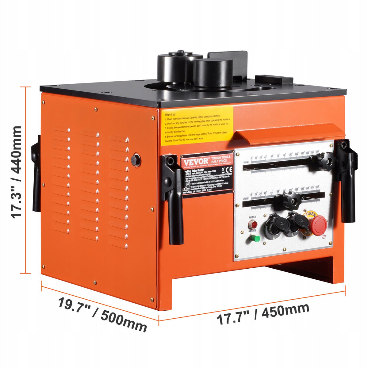ELEKTRYCZNA GIĘTARKA DO PRĘTÓW ZBROJENIOWYCH VEVOR 1700W MOCNA DO STOŁU