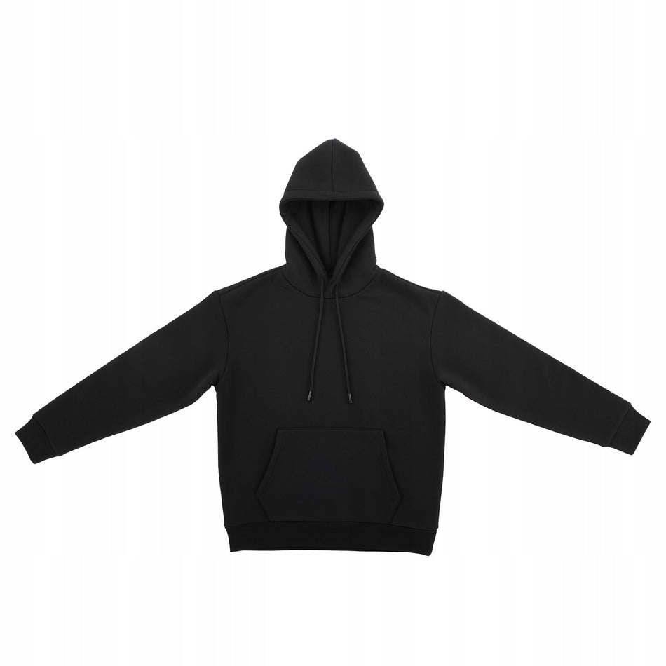 BLUZA Z KAPTUREM DAMSKA VEVOR ROZMIAR L POLAR DŁUGI RĘKAW CZARNA MOCNA