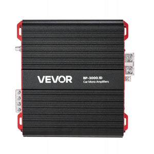 WZMACNIACZ SAMOCHODOWY VEVOR MONOBLOCK 3000W RMS 1 2 4 OHM KLASA D PILOT