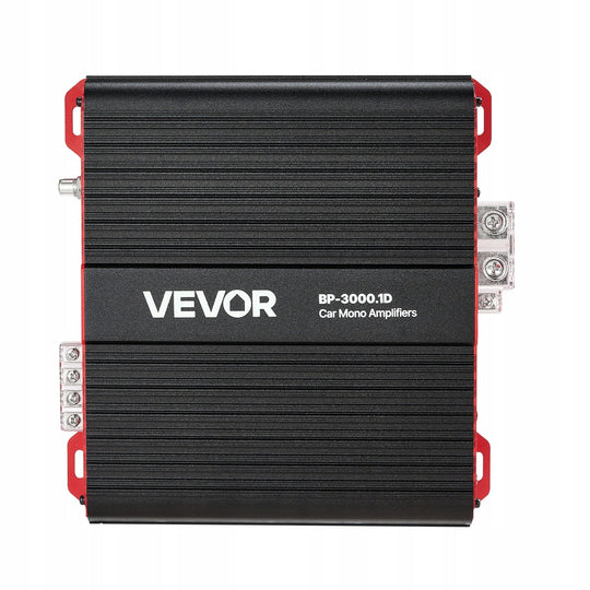 WZMACNIACZ SAMOCHODOWY VEVOR MONOBLOCK 3000W RMS 1 2 4 OHM KLASA D PILOT