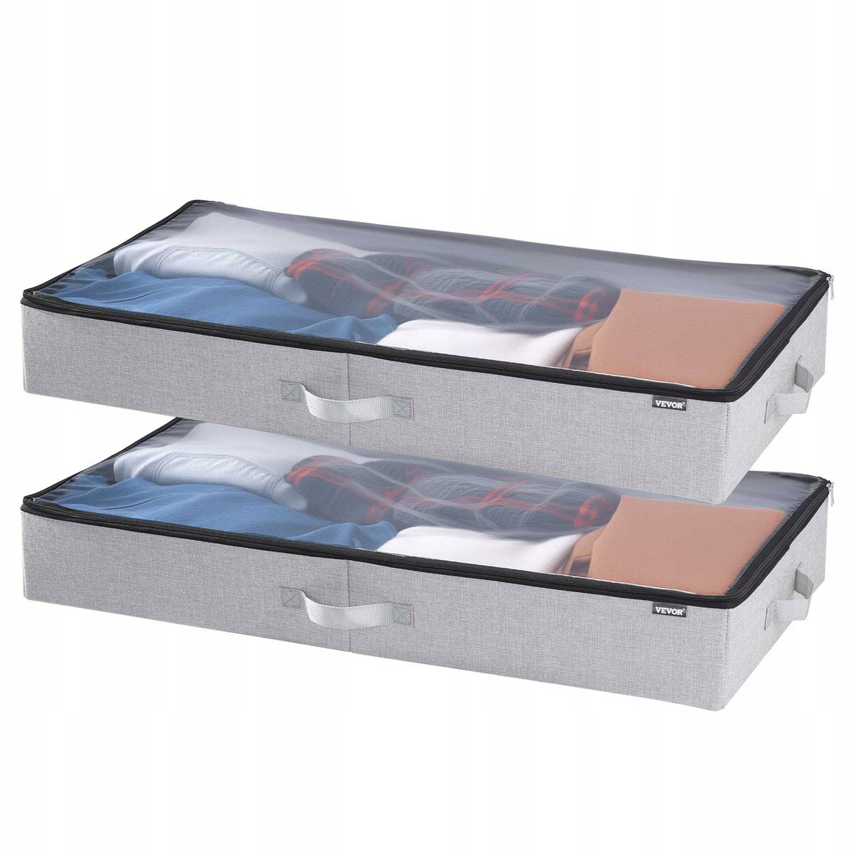 VEVOR TORBA DO PRZECHOWYWANIA POD ŁÓŻKIEM 2 SZT 85X43X12 CM MOCNA DUŻA