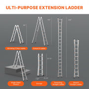 PROFESJONALNA DRABINA TELESKOPOWA VEVOR A FRAME ALUMINIOWA 6M 150KG