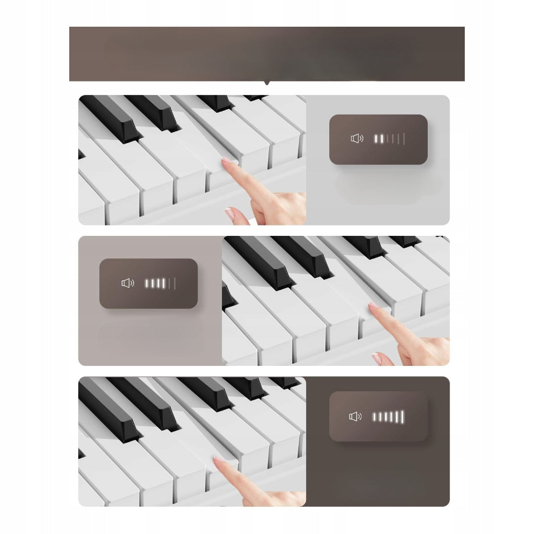 VEVOR SKŁADANE PIANINO 88 KLAWISZY BLUETOOTH MIDI PRZENOŚNE PROFESJONALNE