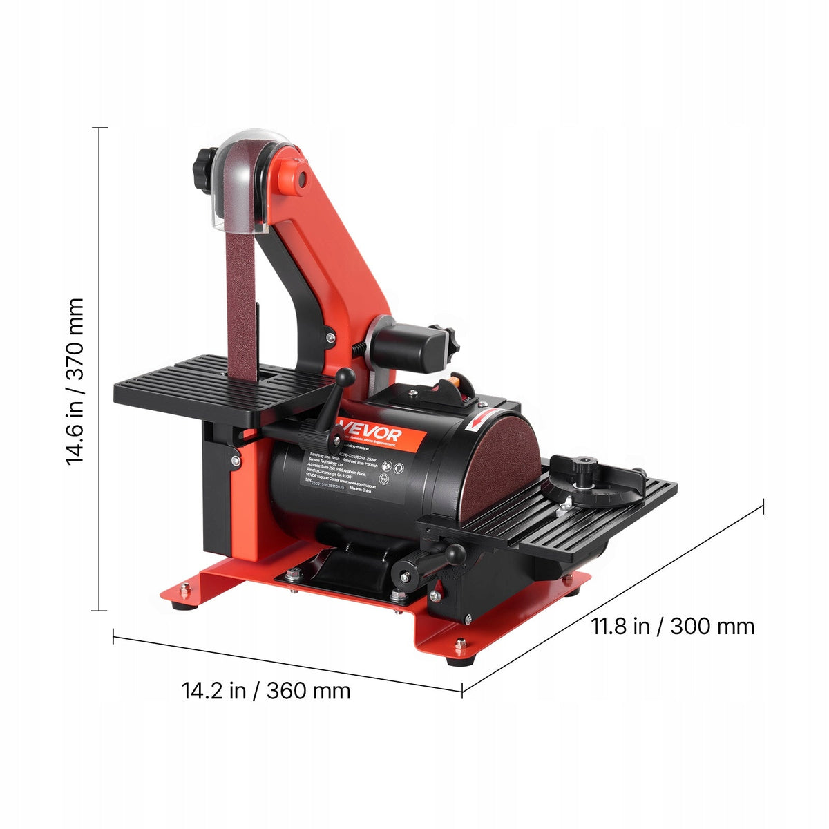 PROFESJONALNA SZLIFIERKA TAŚMOWA I TARCZOWA VEVOR 250W 127MM 25X762MM