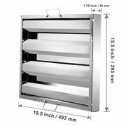 FILTRY DO OKAPÓW KUCHENNYCH VEVOR 6SZT STAL NIERDZEWNA 15.5X19.5CM MOCNE