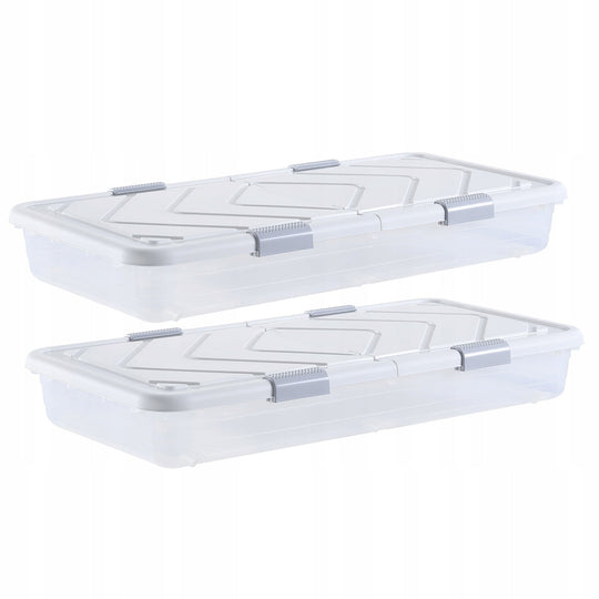 VEVOR POJEMNIK POD ŁÓŻKO 4 SZTUKI 42L ROLKOWY MOCNY ORGANIZER NA BUTY