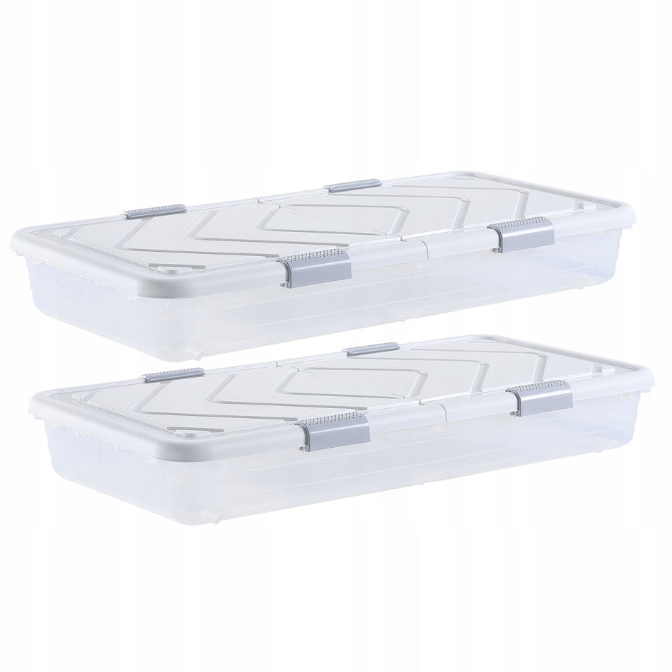 VEVOR POJEMNIK POD ŁÓŻKO 4 SZTUKI 42L ROLKOWY MOCNY ORGANIZER NA BUTY