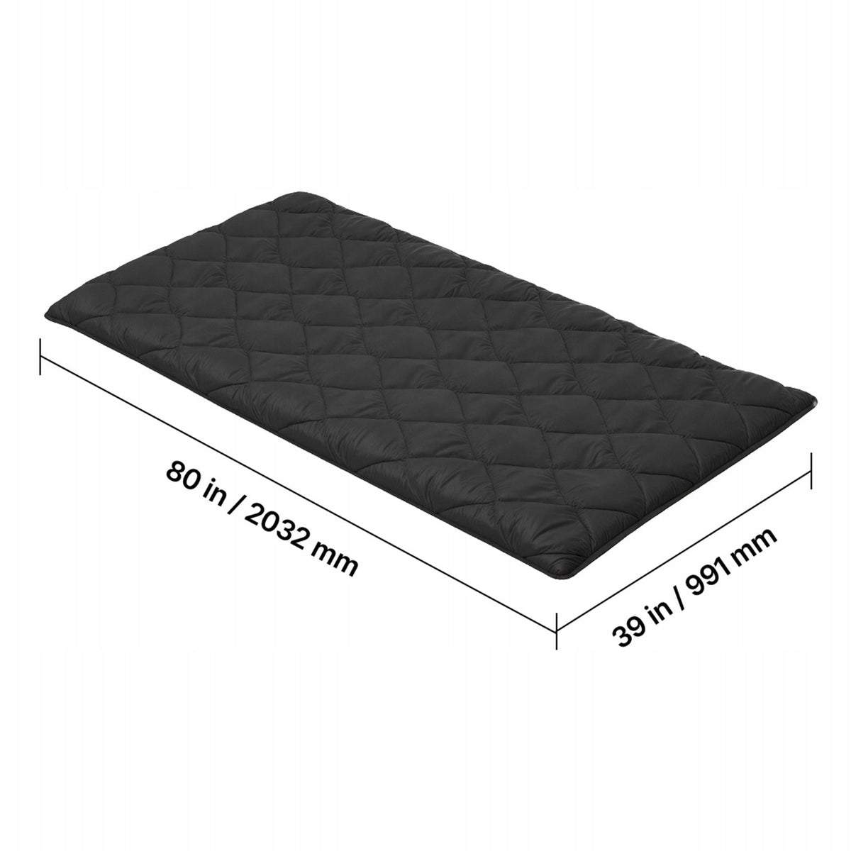 MATERAC FUTONOWY VEVOR SKŁADANY TATAMI 2032X991X89MM CZARNY PREMIUM