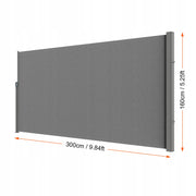 MARKIZA BOCZNA VEVOR 160X300 CM PREMIUM WODOODPORNA TKANINA POLIESTROWA