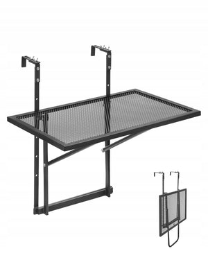 VEVOR SKŁADANY STÓŁ BALKONOWY WISZĄCY 61X41 CM MOCNY REGULOWANY NA BARIERKĘ