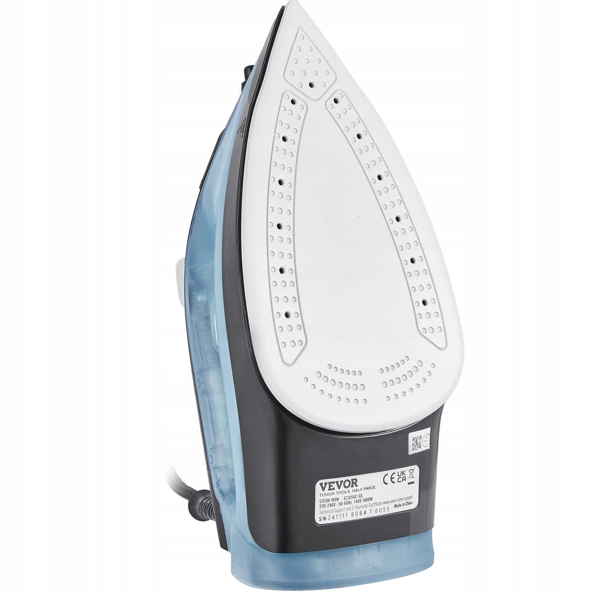 PROFESJONALNE ŻELAZKO PAROWE VEVOR 1600W STOP ALUMINIUM PTFE AUTOMATYCZNE