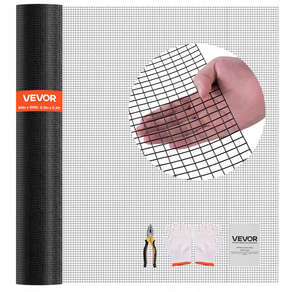 OGRODZENIE OGRODOWE VEVOR 152 CM X 30 48 M SIATKA DRUCIANA OCYNKOWANA PVC